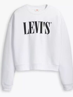 LEVI’S GRAPHIC WHITE CREWNECK SWEATSHIRT SIZE: XS